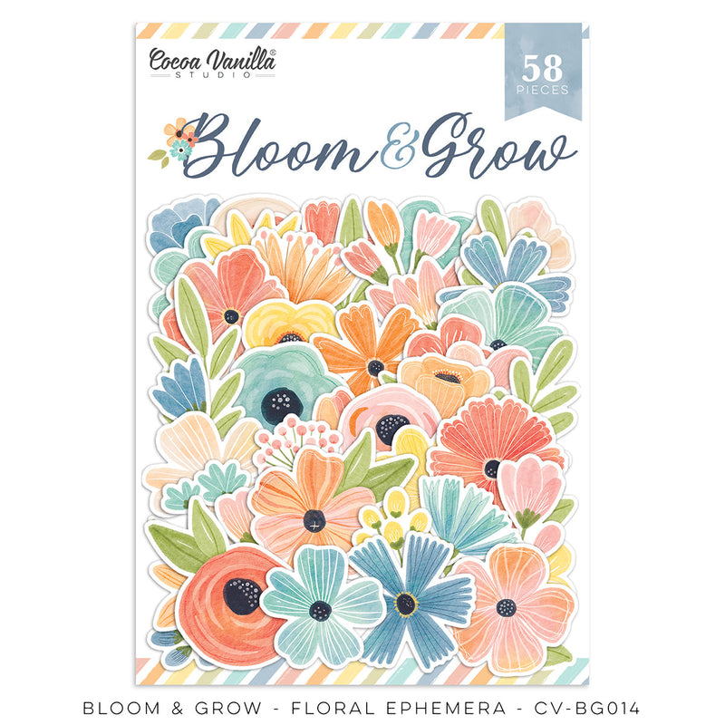 Bloom & Grow Die Cut Floral Ephemera