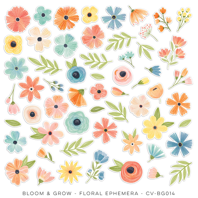 Bloom & Grow Die Cut Floral Ephemera