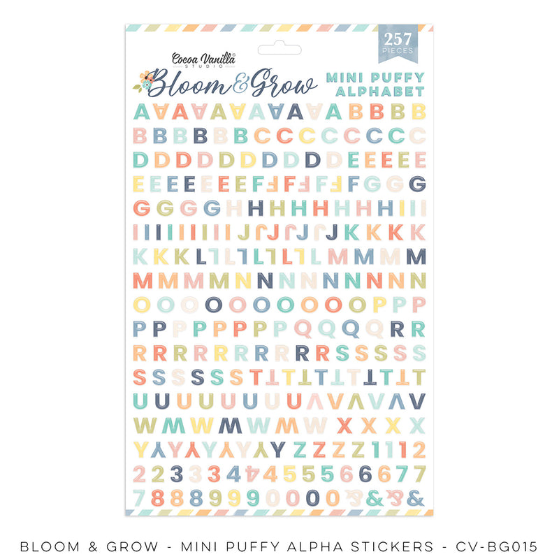 Bloom & Grow Mini Puffy Alphabet Stickers