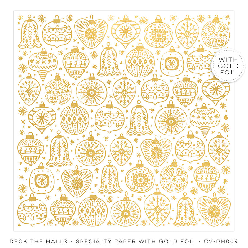 Deck The Halls Specialty Paper with Gold Foil