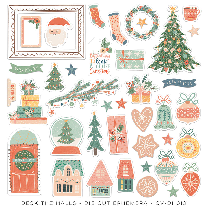 Deck The Halls Die Cut Ephemera