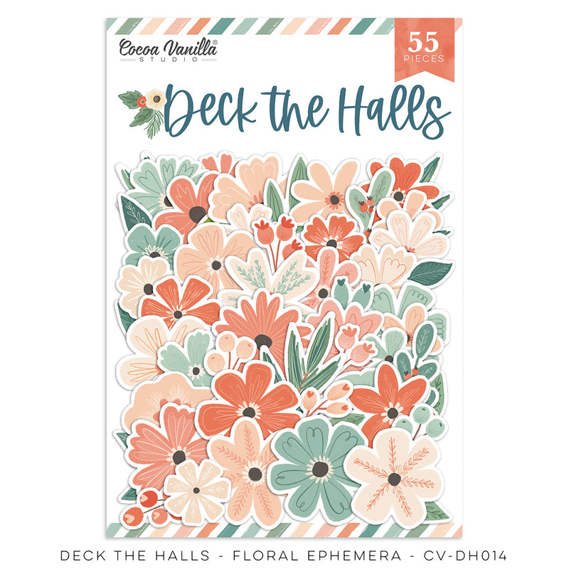 Deck The Halls Die Cut Floral Ephemera