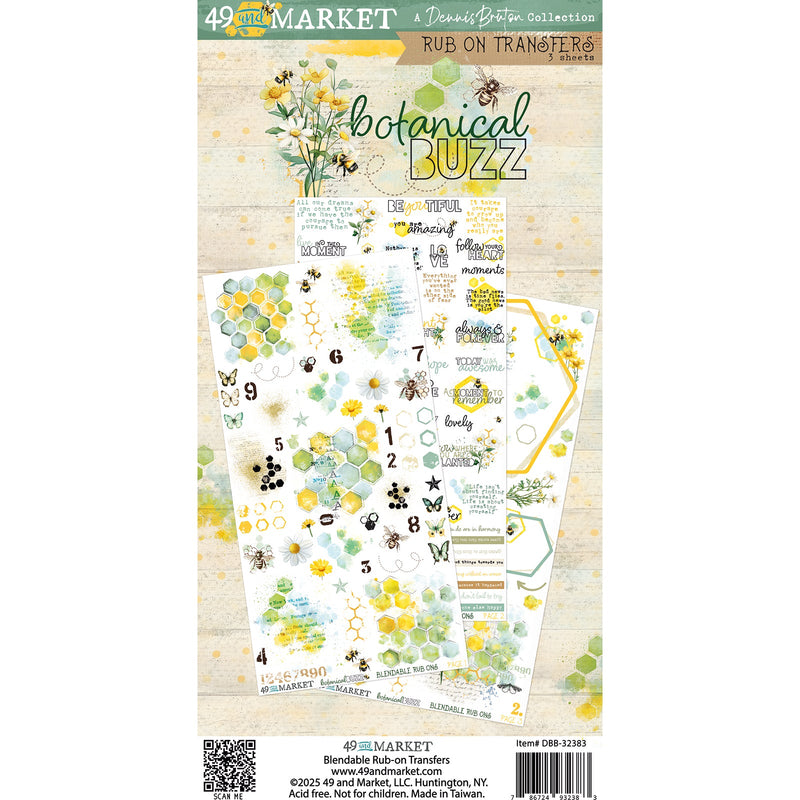 49 & Market - Botanical Buzz 6x12 Rub Ons