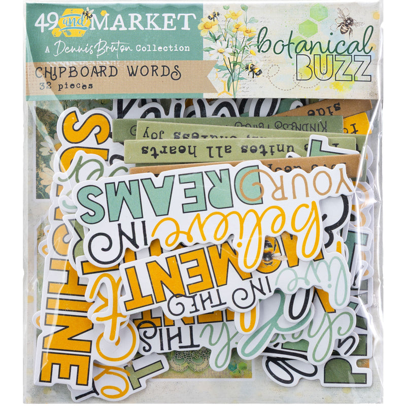 49 & Market - Botanical Buzz Chipboard Set