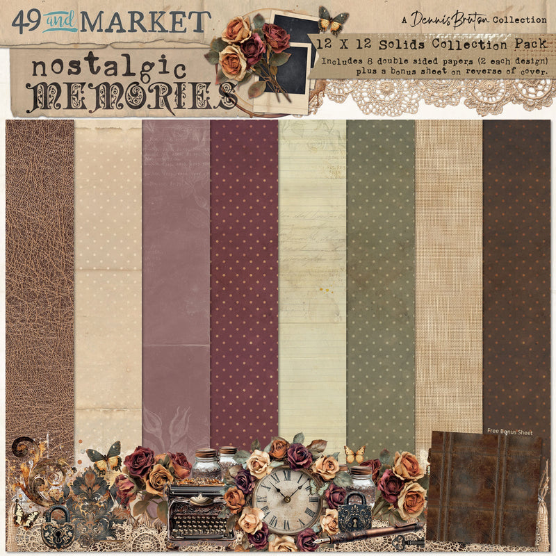 COMING SOON - 49 & Market - Nostalgic Memories - 12x12 Solids Collection Pack