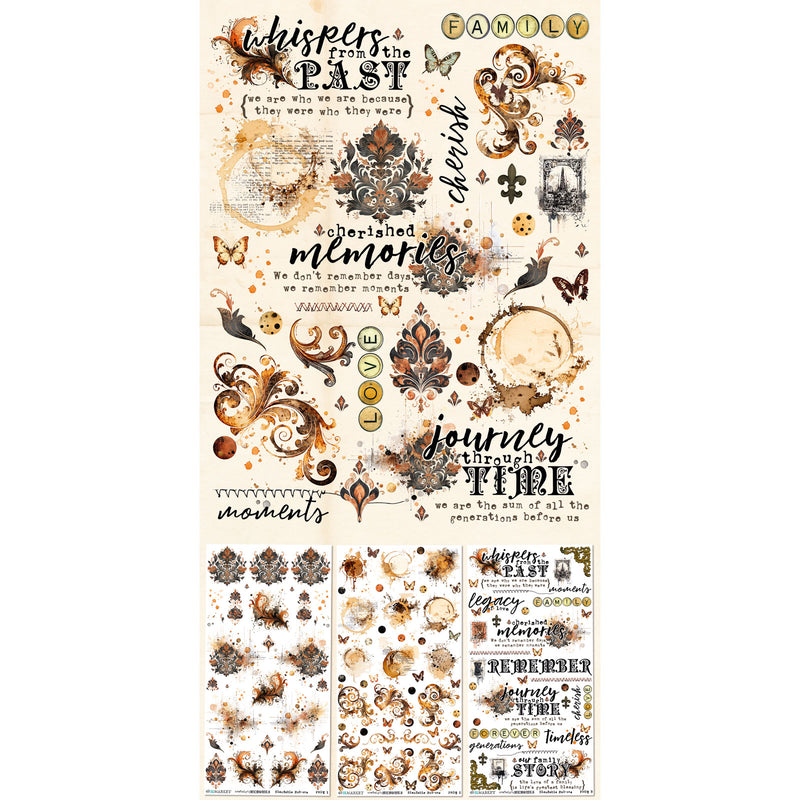 49 & Market - Nostalgic Memories 6x12 Blendable Rub-on Transfer Set