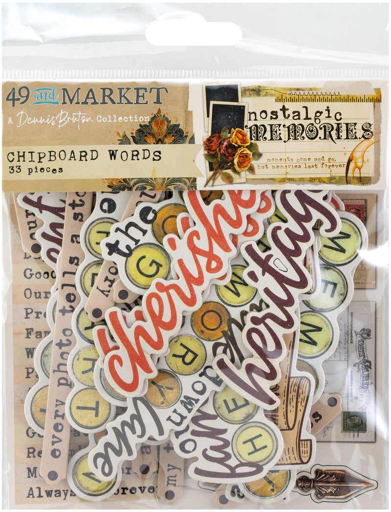 49 & Market - Nostalgic Memories Chipboard Set