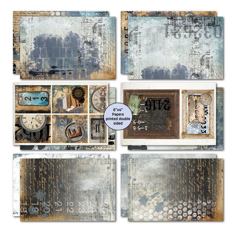 3Quarter Designs - Eclectic Clockwork 6x4 Cardmaking Pack