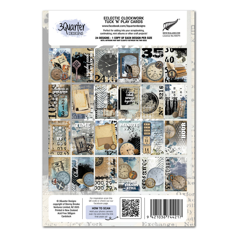 3Quarter Designs - Eclectic Clockwork Tuck n Play Cards