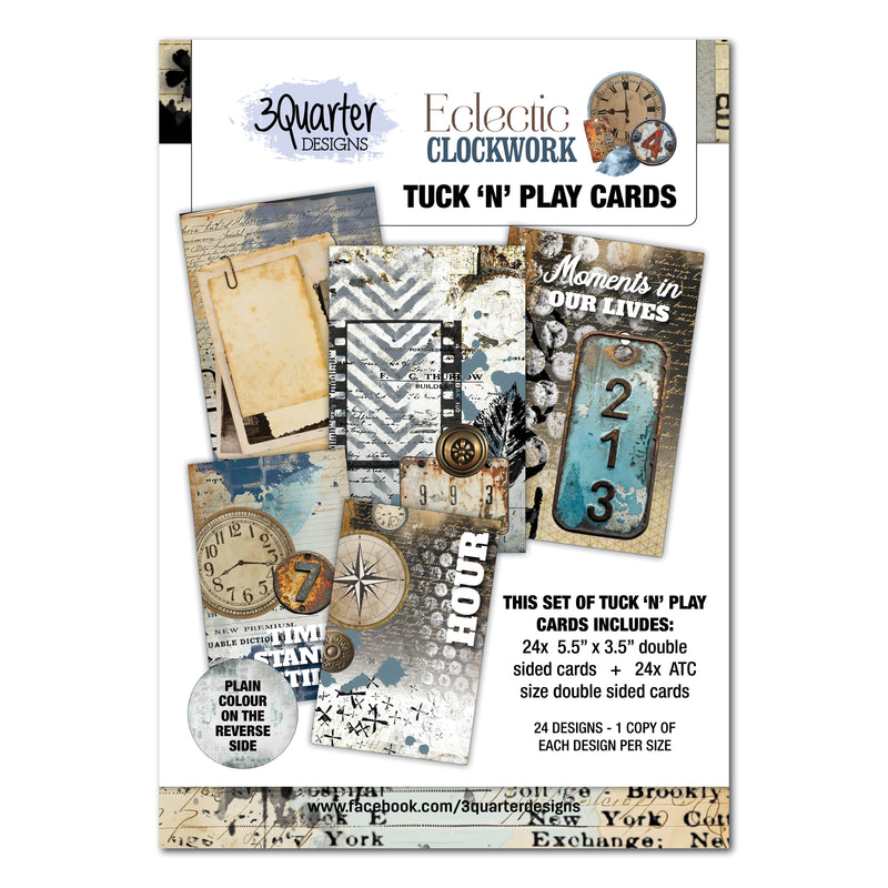 3Quarter Designs - Eclectic Clockwork Tuck n Play Cards