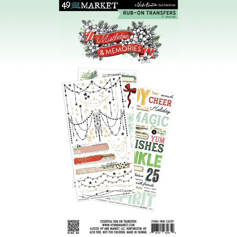 49 & Market - Mistletoe and Memories Essential Rub Ons