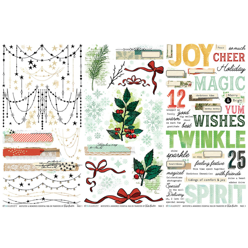 49 & Market - Mistletoe and Memories Essential Rub Ons