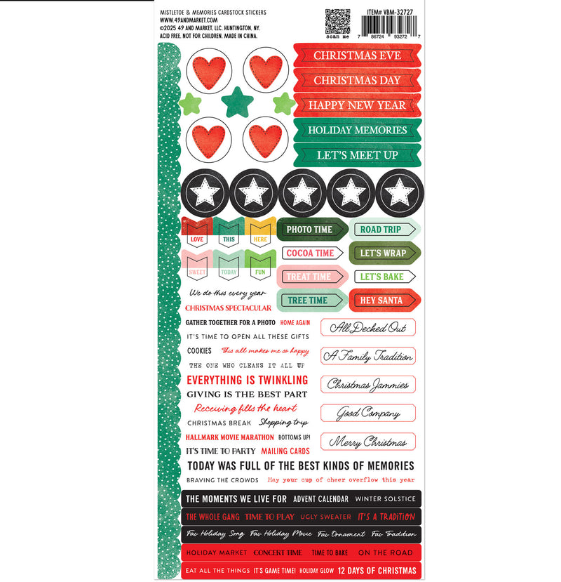 49 & Market - Mistletoe and Memories Cardstock Stickers
