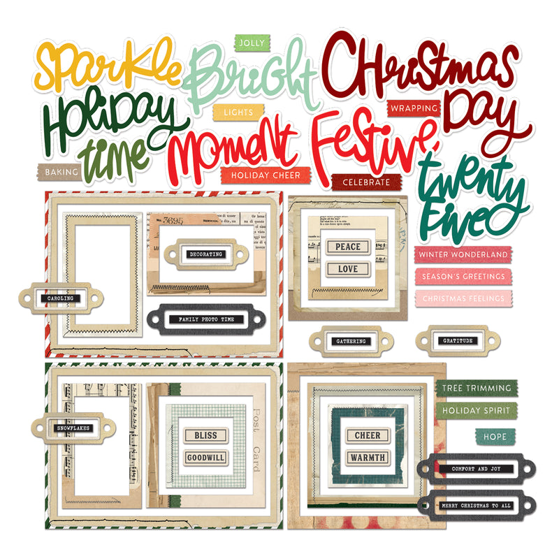 49 & Market - Mistletoe and Memories Chipboard Basics