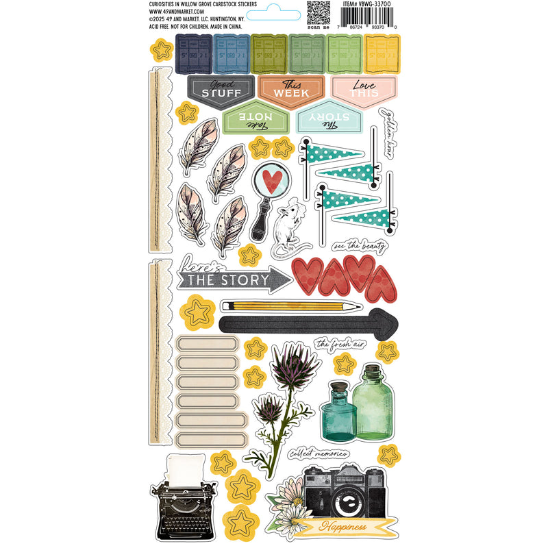 BACK SOON - 49 & Market - Curiosities in Willow Grove Cardstock Stickers