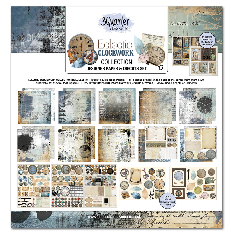 3Quarter Designs - Eclectic Clockwork 12x12 Collection