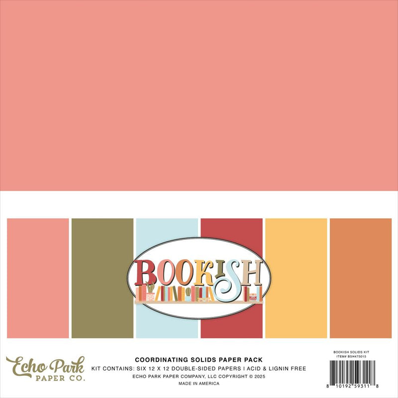 Echo Park - Bookish 12x12 Solids Collection Kit