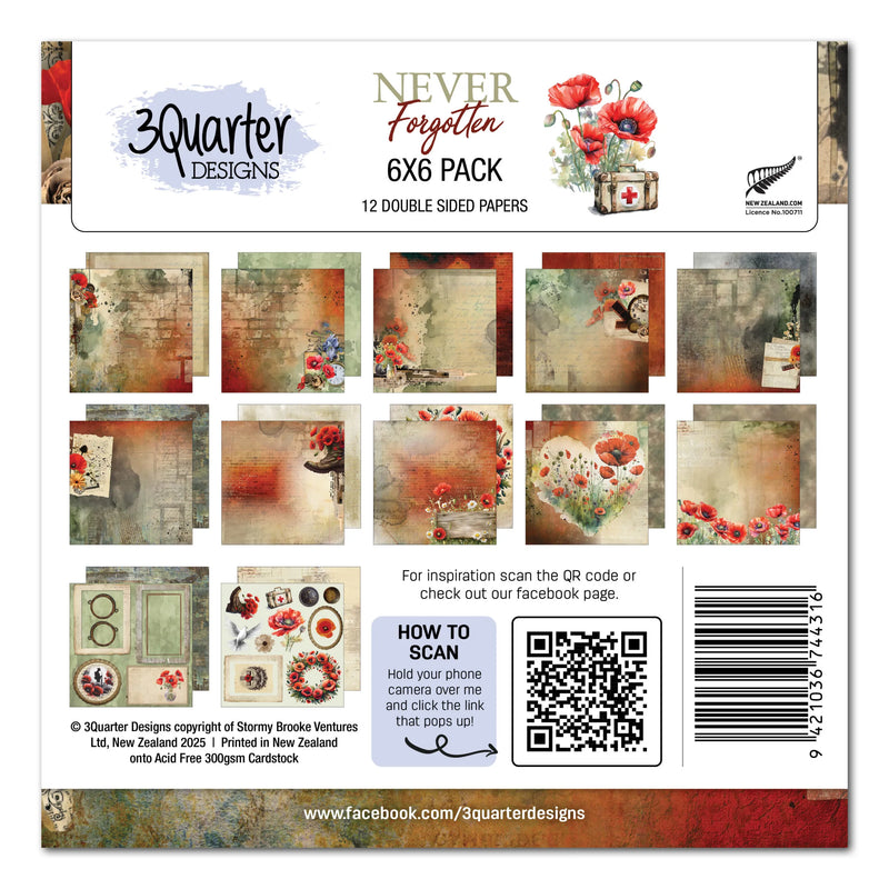 3Quarter Designs - Never Forgotten 6x6 Pack