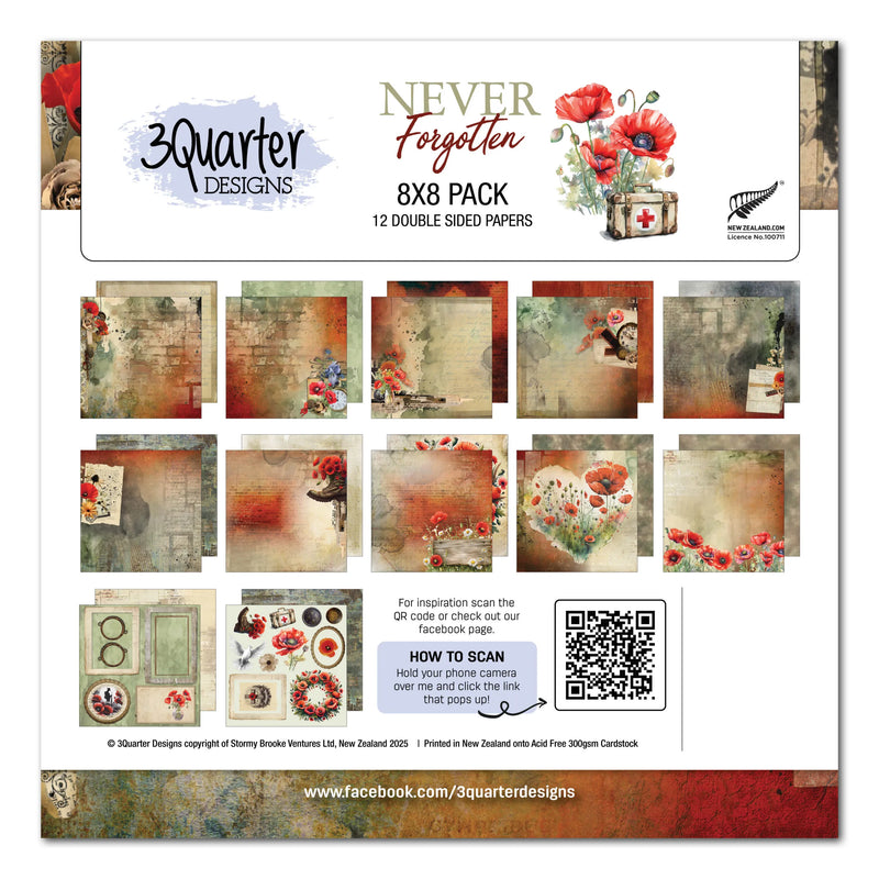 3Quarter Designs - Never Forgotten 8x8 Pack