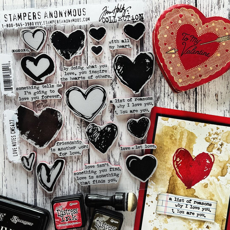 Tim Holtz Cling Stamps Love Notes
