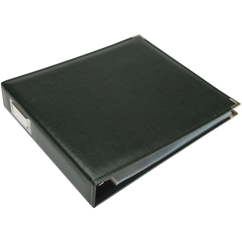 We R Memory Keepers 12x12 Leather 3-Ring Album - Forest Green