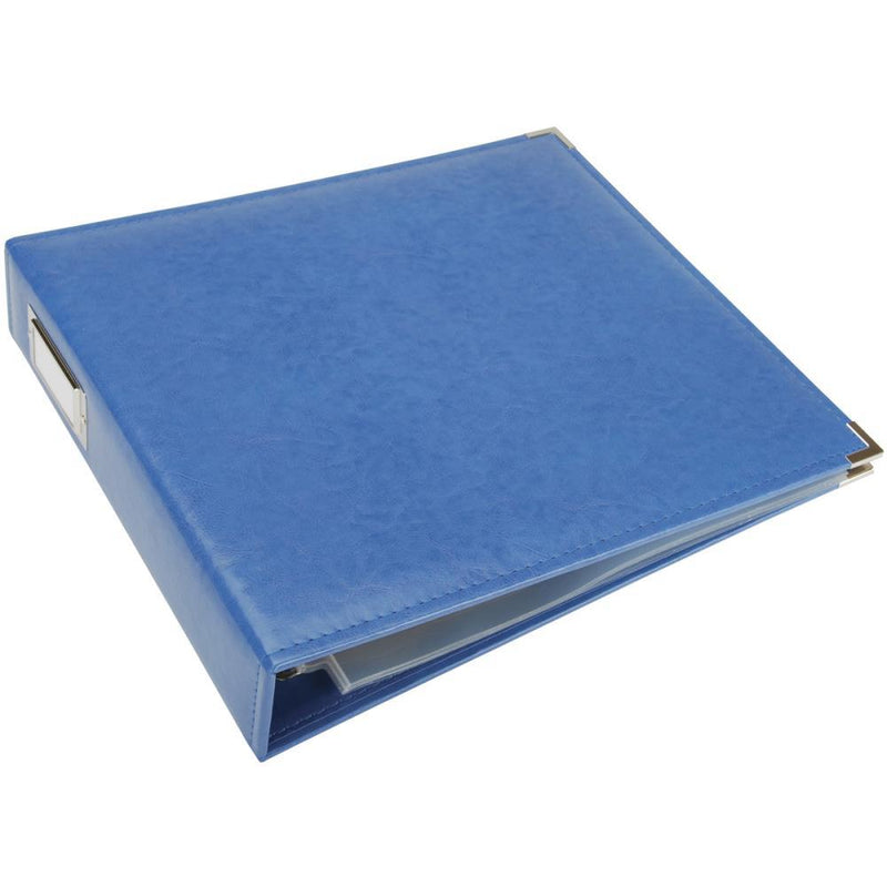 We R Memory Keepers 12x12 Leather 3-Ring Album - Country Blue