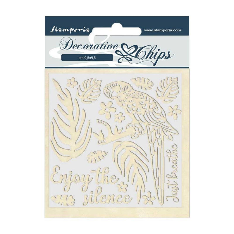 Stamperia Decorative Chips - Amazon Parrot