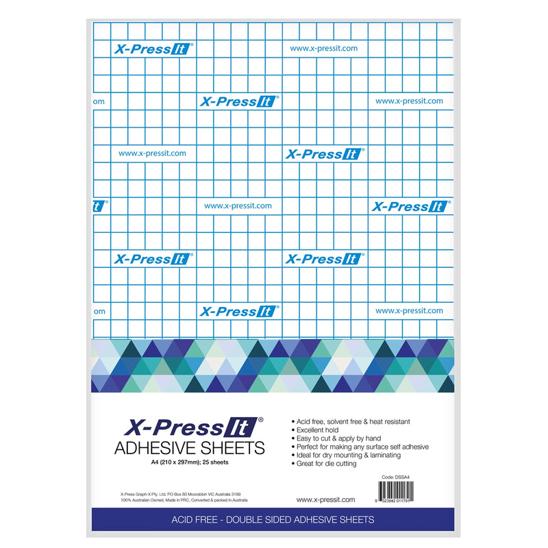 X-Press It Double Sided Adhesive Sheet A4 - 1 sheet