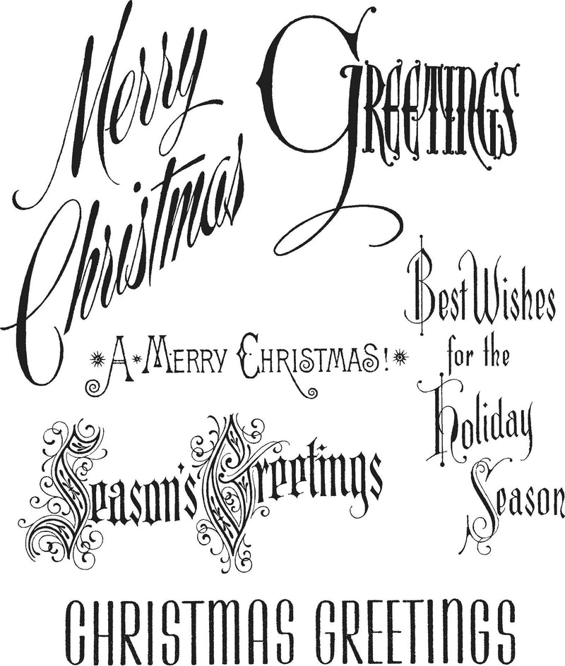 Tim Holtz Cling Stamps Christmastime