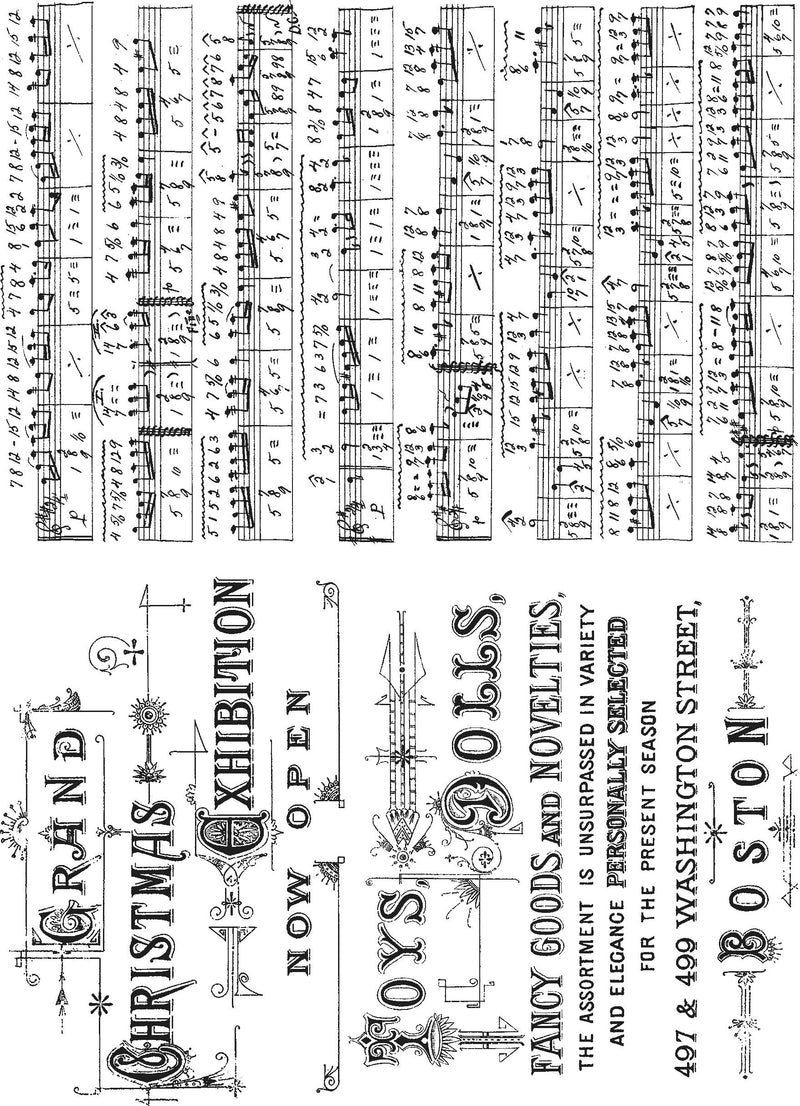 Tim Holtz Cling Stamps Music & Advert