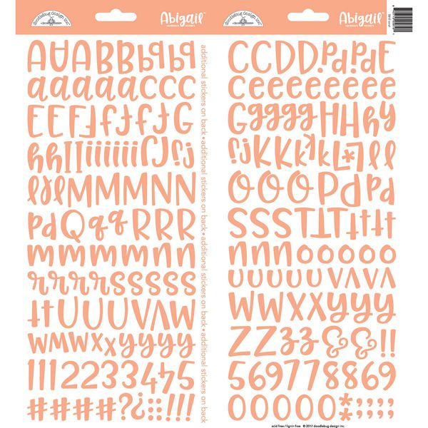 Abigail Alphabet Stickers - Coral