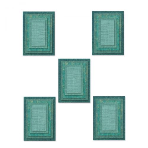 Sizzix Framelits Dies by Tim Holtz Stacked Tiles Rectangles