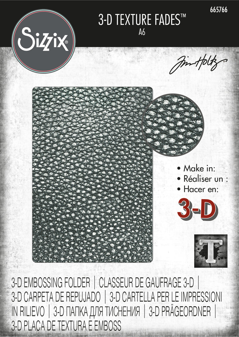 Sizzix 3-D Texture Fades by Tim Holtz Cracked Leather