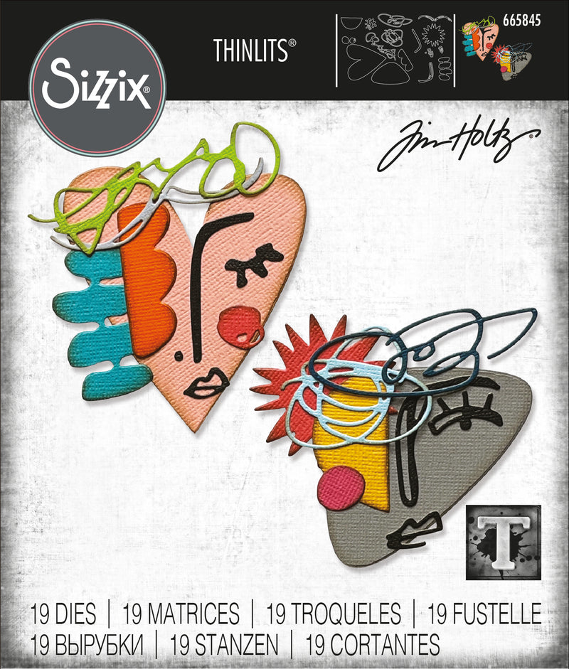 Sizzix Thinlits Dies by Tim Holtz Abstract Faces