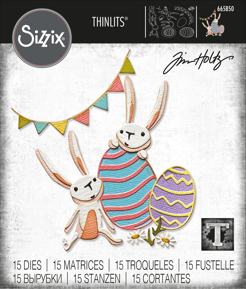 Sizzix Thinlits Dies by Tim Holtz Bunny Games Colorize