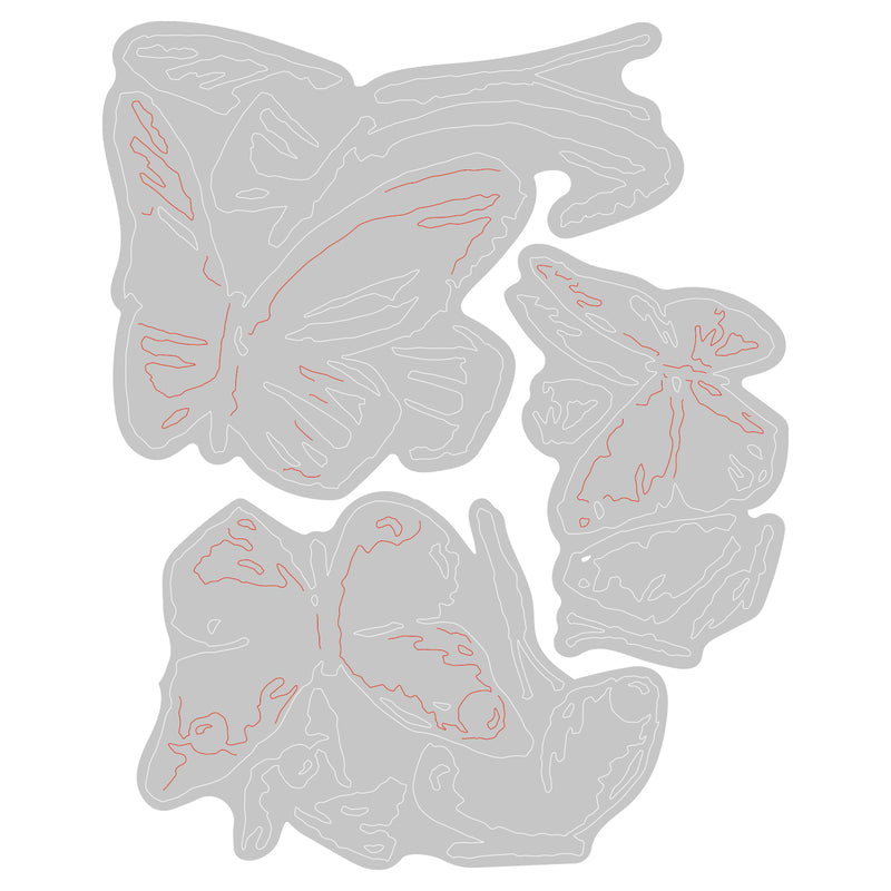 Sizzix Thinlits Dies by Tim Holtz Brushstroke Butterflies