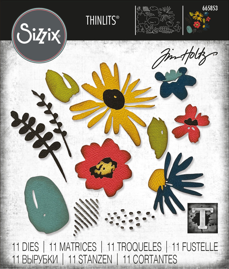 Sizzix Thinlits Dies by Tim Holtz Modern Floristry