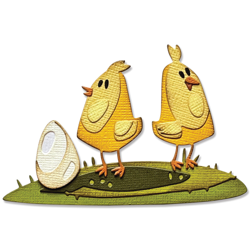 Sizzix Thinlits Dies by Tim Holtz Papercut Chicks Colorize
