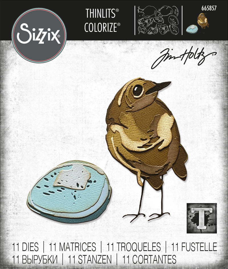 Sizzix Thinlits Dies by Tim Holtz Bird & Egg Colorize
