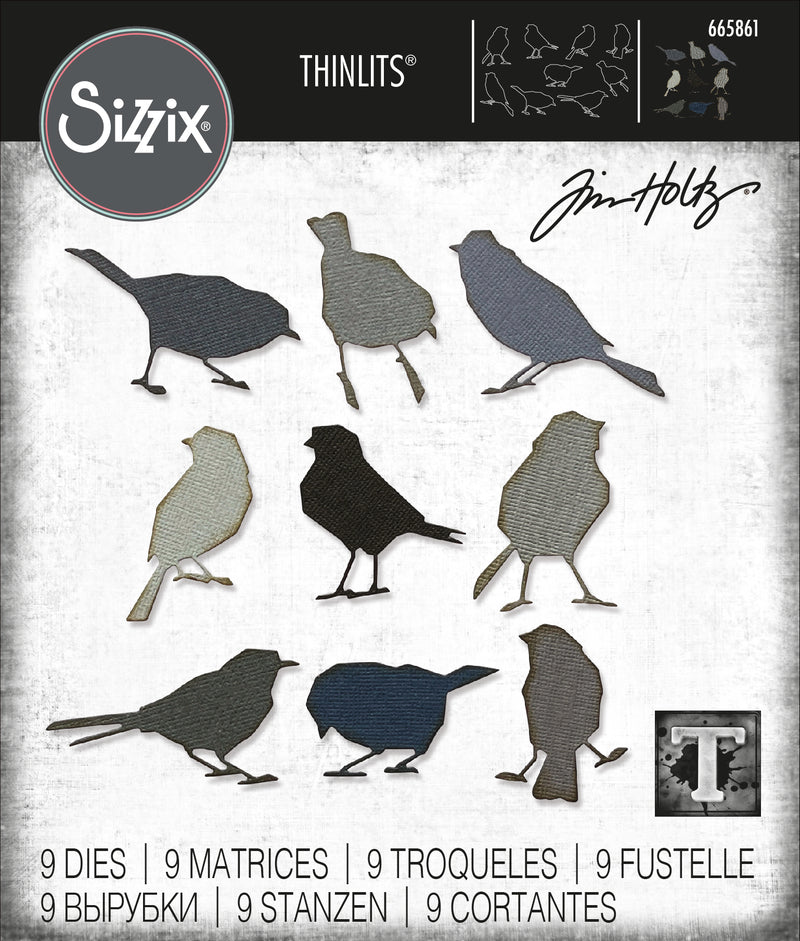 Sizzix Thinlits Dies by Tim Holtz Silhouette Birds