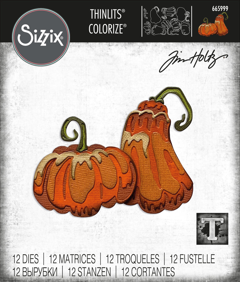 Sizzix Thinlits Dies by Tim Holtz Pumpkin Duo Colorize