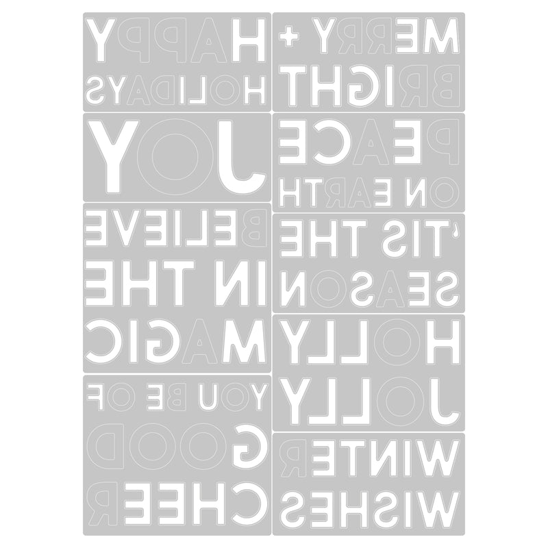 Sizzix Thinlits Dies by Tim Holtz Bold Text Christmas