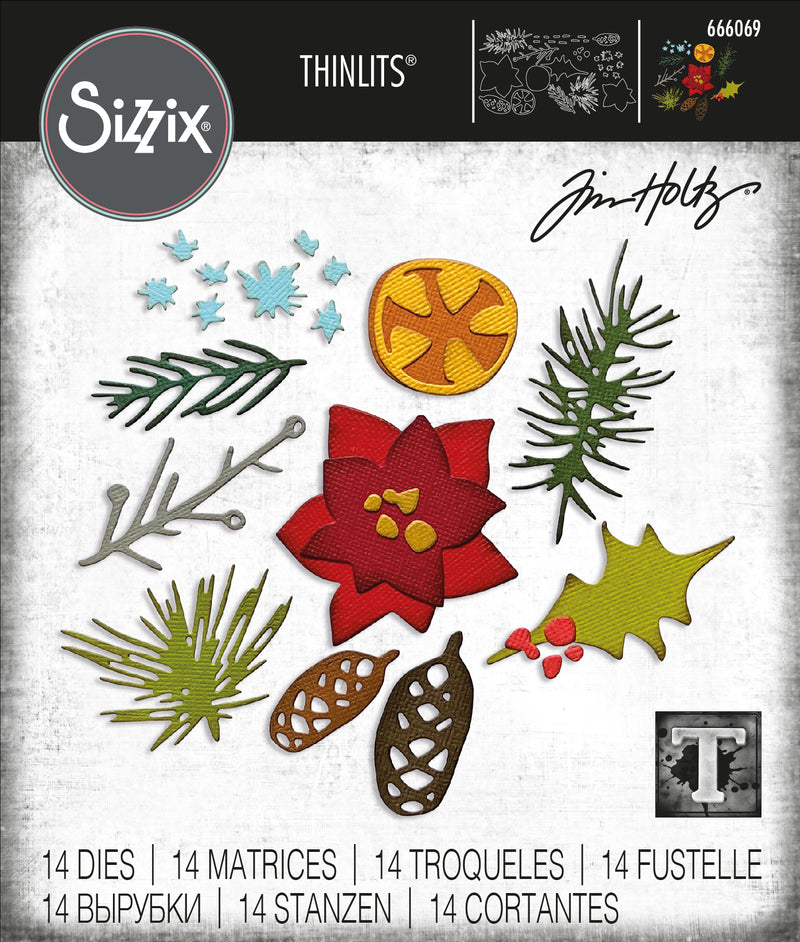 Sizzix Thinlits Dies by Tim Holtz Modern Festive