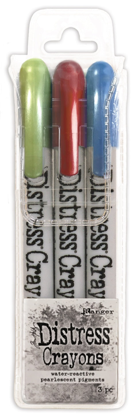 Tim Holtz Distress Pearl Crayons - Holiday Limited Edition Set 3