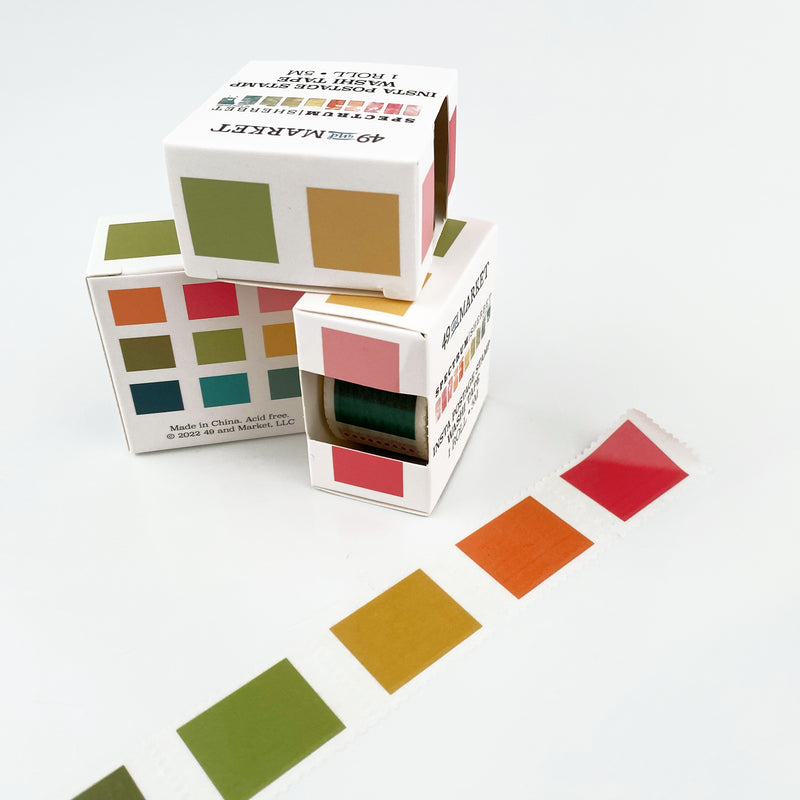 Spectrum Sherbet Washi Tape Roll - Insta Postage Stamp