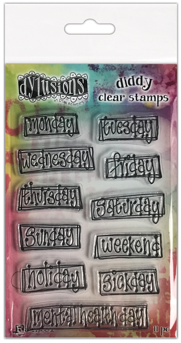 Dylusions Diddy Stamp Set - Ooh, What A Day!