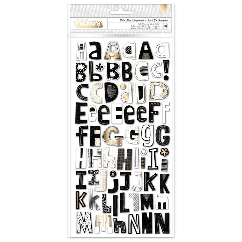 Print Shop Chipboard Thickers Alphabet