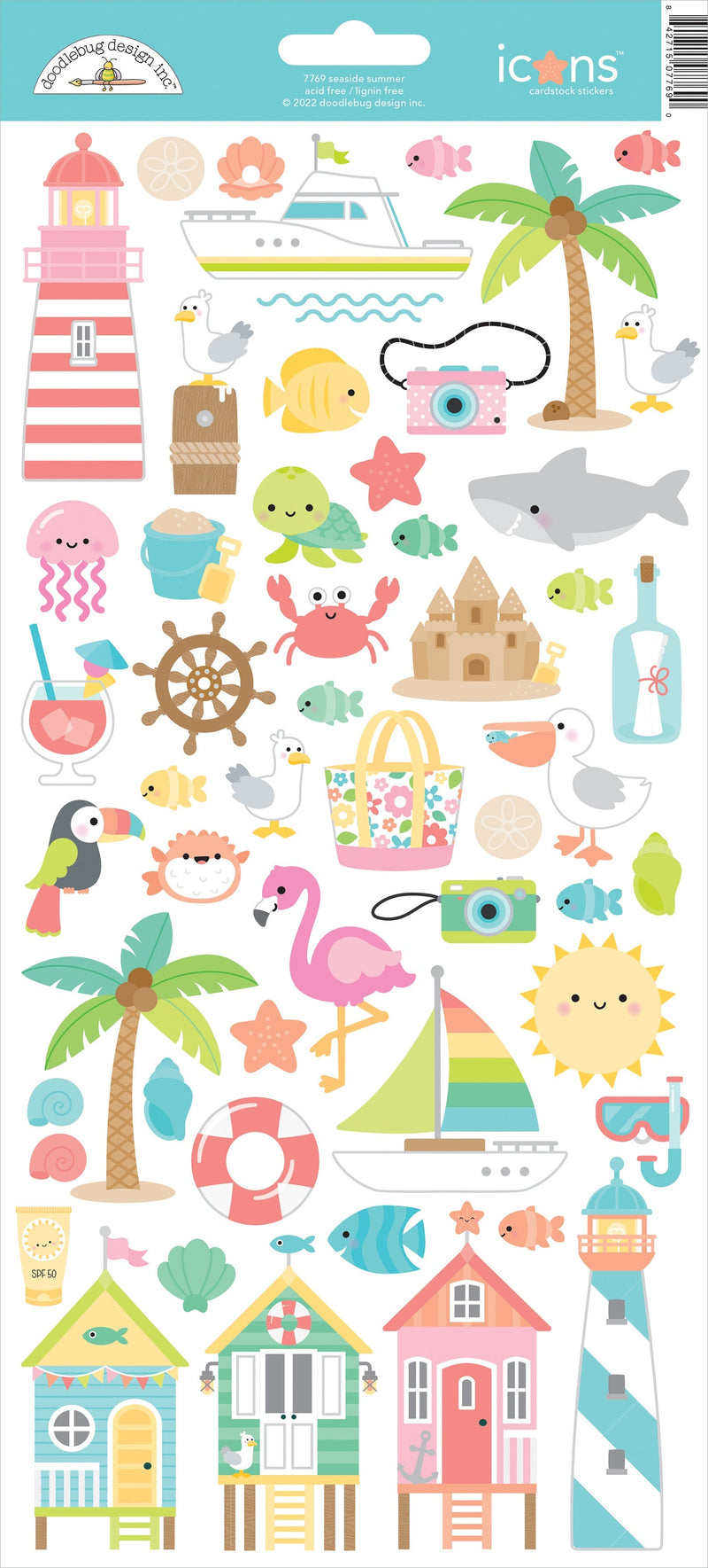 Seaside Summer Cardstock Stickers