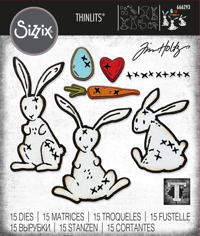 Sizzix Thinlits Dies by Tim Holtz Bunny Stitch