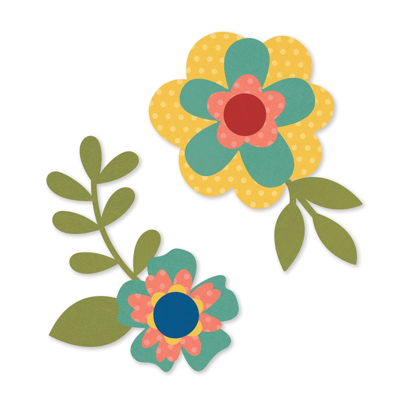 Color Vibe Flowers Bits & Pieces - Bolds